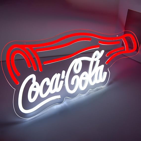 Cola Neon Sign for Wall Decor Dimmable Cola LED Neon Light for Man Cave