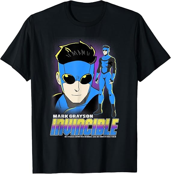 Invincible Mark Grayson Blue Suit Showcase Distressed T-Shirt