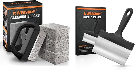 AWEASROY Griddle Cleaning Bricks & Griddle Scraper