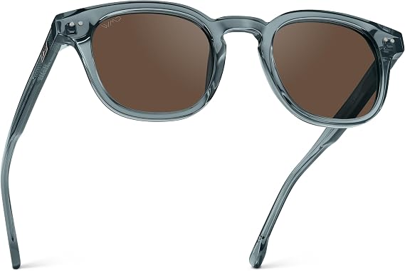 WearMe Pro Clark Men's Polarized Sunglasses, Retro Keyhole Square Design