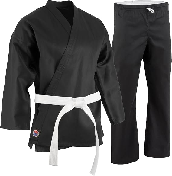 ProForce 6oz Student Karate Gi / Uniform - Black - Size 1