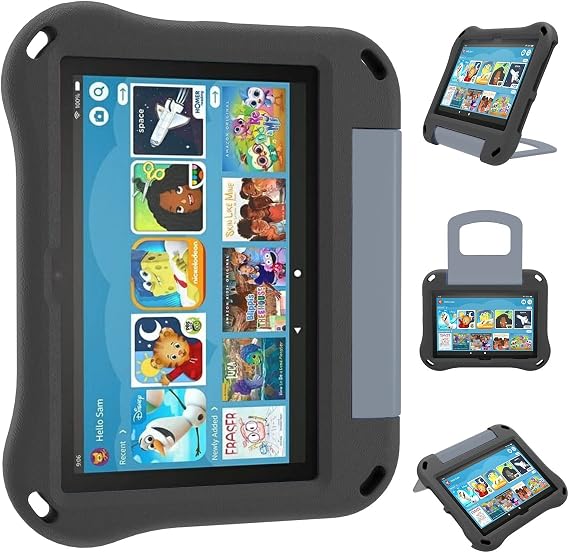 Compatible 2020/2022 Tablet 8 Case Kids (Compatible 2020/2022 Model), Ubearkk Anti Slip Shockproof Protective Cover Not for iPad/Samsung/Onn Tab,Black
