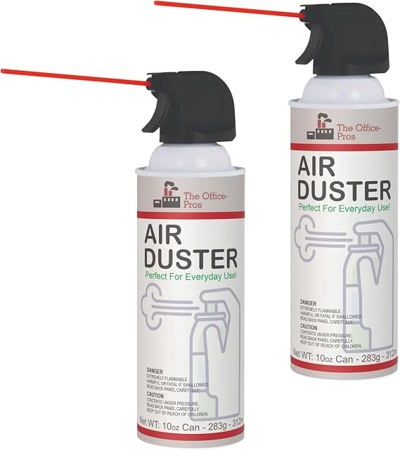 Can Air, Compressed Canned Air, Air Duster, Can Air Duster for Computer, Electronic Keyboard Cleaner - 10oz Can - 2 Cans