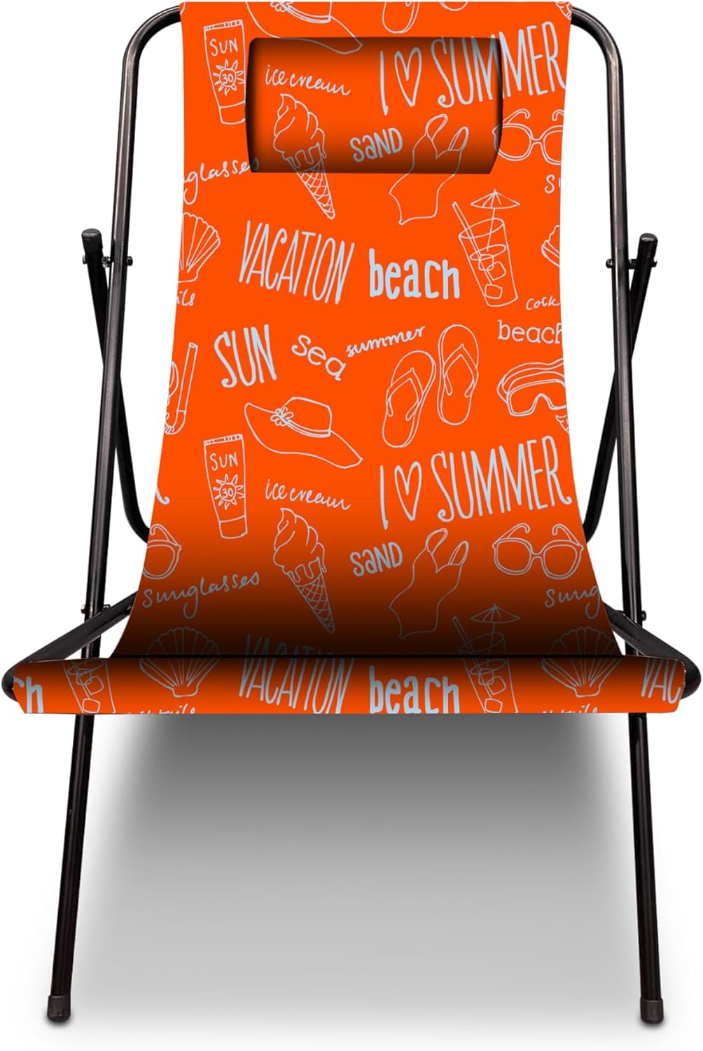 Voit Camping Beach Chair Orange Unisex Camping Chair Orange Single Size