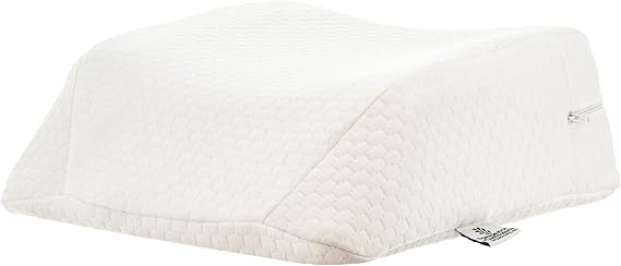 Premium Pillow Cover for Therapeutica Travel Pillow with Zipper White PET
