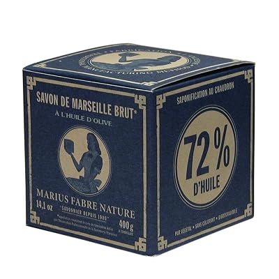 Marius Fabre 400g Cube of Pure Marseilles Soap In Vintage Style Box by Marius Fabre