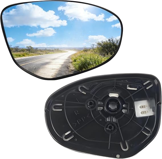 Passenger Side Mirror Replacement Glass for Mazda 2 2010-2014,for Mazda 3 2010-2013,Backing Plate Power Heated Right Side View Mirror Glass for Mazda 2 2010 2011 2012 2013 2014,for Mazda 3 2010-2013