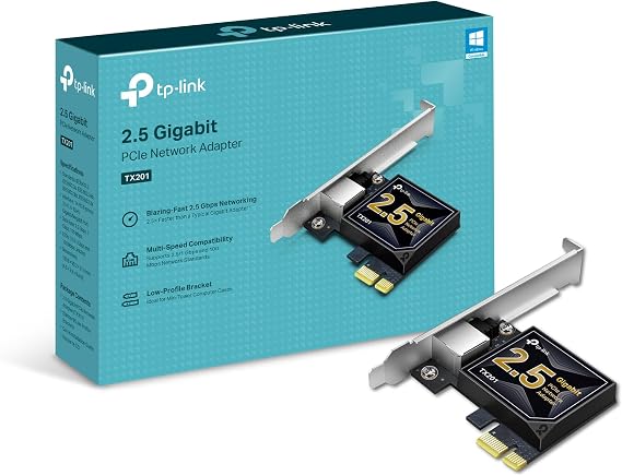 TP-Link 2.5GB PCIe Network Card (TX201) PCIe to 2.5 Gigabit Ethernet Card