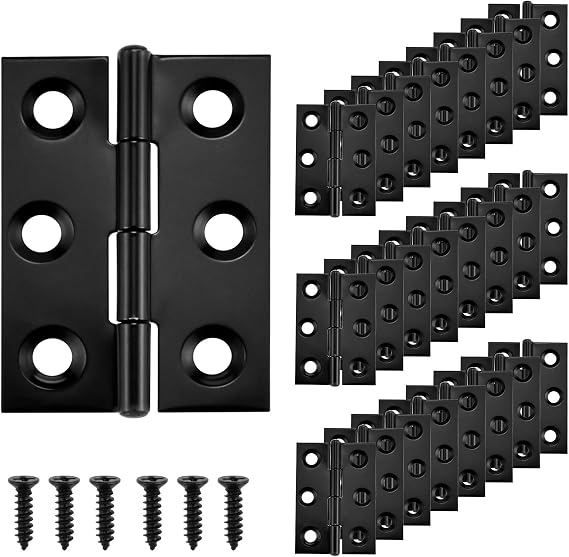 24 Pcs Small Door Hinges, 2 Inch Stainless Steel Mini Folding Butt Hinges