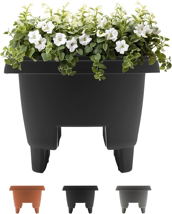 Bloem Deck Balcony Rail Planter 12" Black (DR1200)