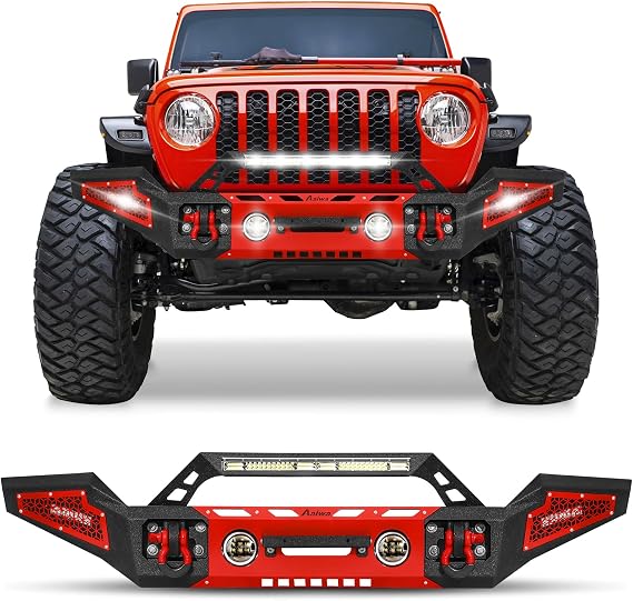 Front Bumper for 2007-2023 Wrangler JK/JL&2020-2021-2023 Gladiator JT