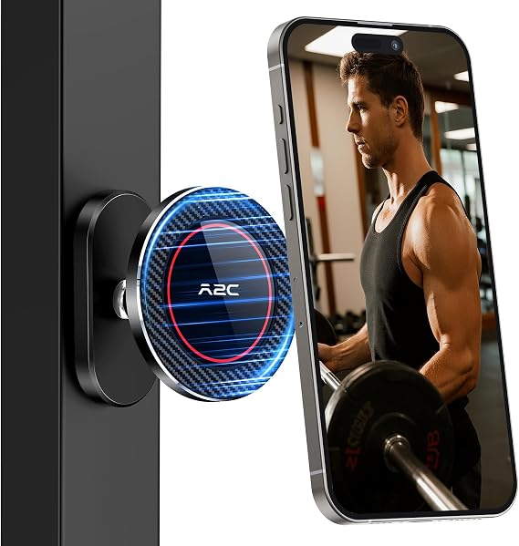 A2C Alloy Magnetic Phone Holder Mount for Gym, High-End Workout Accessories