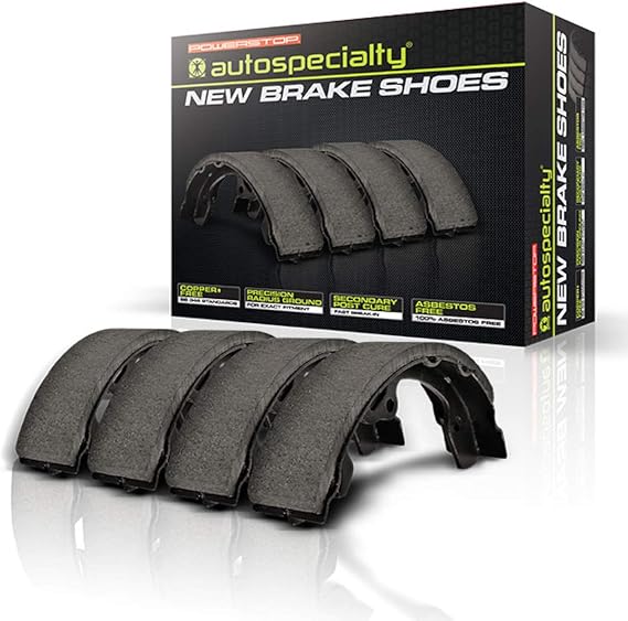 PowerStop Rear Parking Brake Shoes for Ford Bronco 1987-96 |E-150 Econoline 1987-96 |E-150 Econoline Club Wagon 1987-96 |F-150 1987-96 - Brake Shoe Replacement, B582