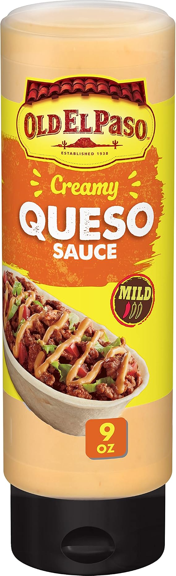 Old El Paso Creamy Queso Sauce, 280g (9 oz) — Cheesy Jalapeño Dip & Taco Topping — American Import