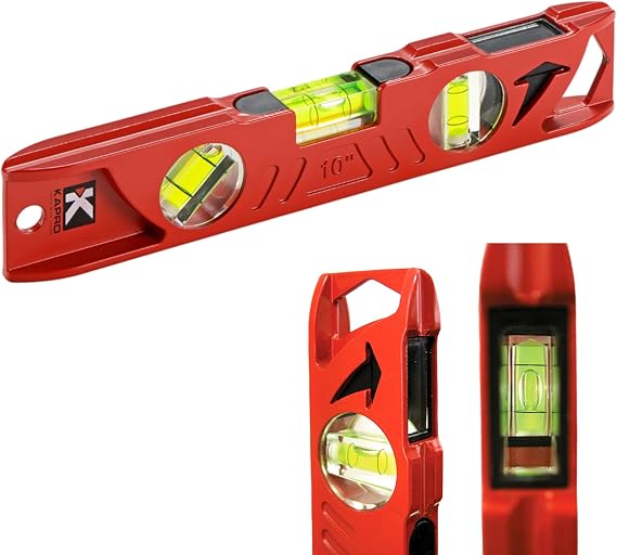 Kapro - 923 Professional Cast Aluminum Torpedo Level - Features Dual-View Plumb Site - Magnetic - VPA Tested
