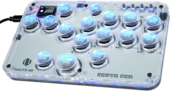 Sehawei Haute42 16-Key Leverless Arcade Stick, RGB Fighting Game Controller