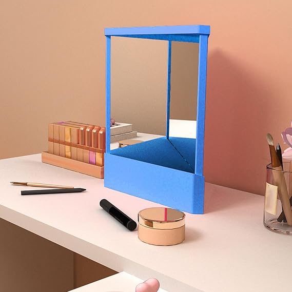 Non Reversing Mirror - Real Image Non Reverse Mirror | True Mirror For Dressing Table | Non Reversing Mirror For Real Image | Reversal Small Cosmetic Mirror Real Reflections Beauty Mirror For Makeup V