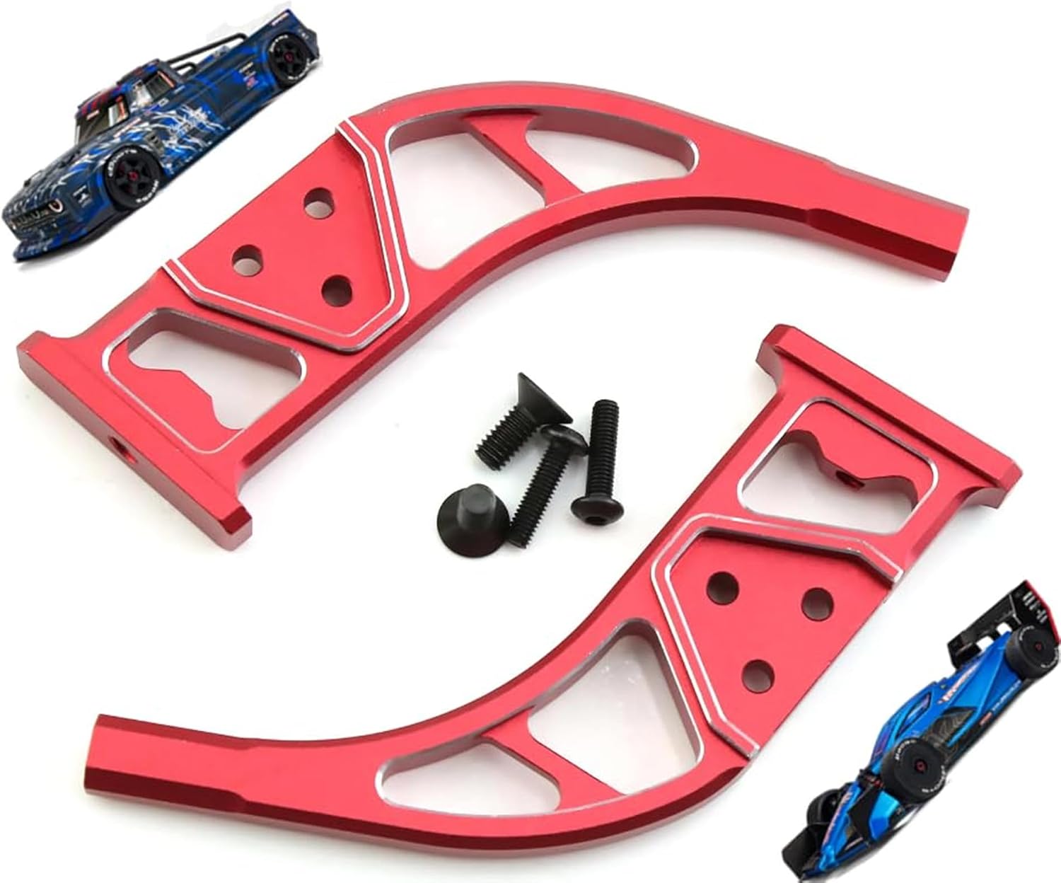 Alloy Rear Wing Support ARA320519 for ARRMA 17 Infraction Limitless Felony 6S BLX RC Car Upgrade Parts,Frame Diffuser Supports Upgrade Part Red