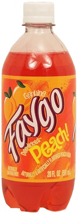 Faygo peach flavor soda, caffeine free, 20-fl. oz. plastic bottle
