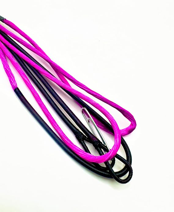 Genesis String & Cable Replacement Bowstring Set - Flo. Purple w/Black Servings