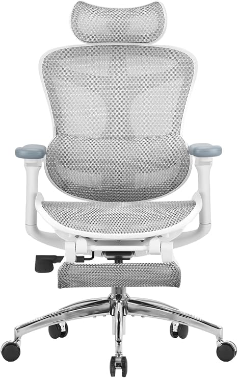 Ergonomic Office Chair with Dynamic Lumbar Support, 3D Armrests, Adjustable Backrest & Footrest - Comfortable Desk Chair for Home Office, Doro C300, Black (Supports White 78 cm x 72 cm x 121 cm