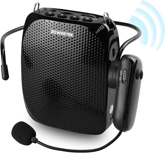 ZOWEETEK Original Voice Amplifier for Teachers with 2 Mics Wired+Wireless
