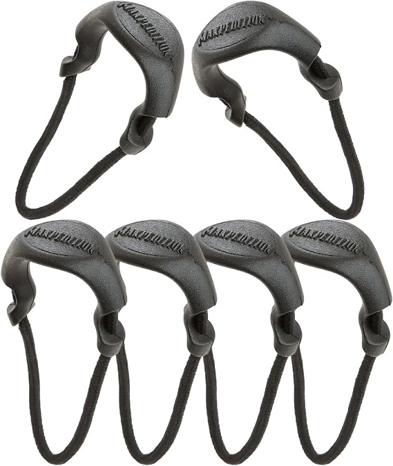 MAXPEDITION Positive Grip Zipper Pulls (Large, Black) Pack of 6, Zipper Pull Replacement for Tactical Backpack, EDC Pouch, Bug Out Bag & Luggage, Sling Pull Tab, PZLBLK