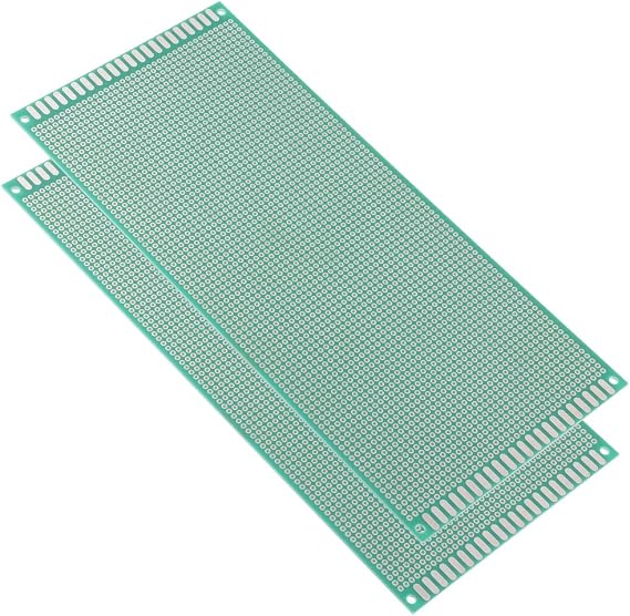 Sourcingmap 10x22cm Single Sided Universal Printed Circuit Board for DIY Soldering Green Thickness 1.6mm 2pcs