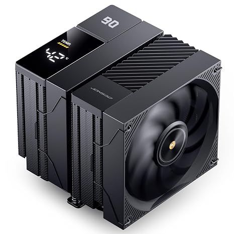 JONSBO CC90 Black Dual-Tower CPU Cooler,6Heat-pipes Digital CPU Fan H158mm