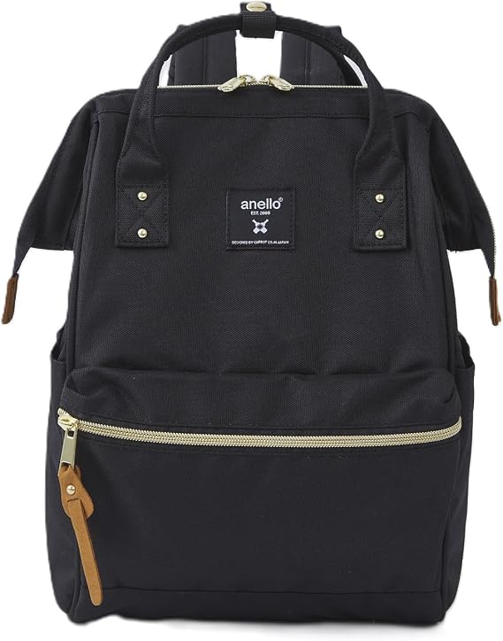 Anero ATB0193Z Backpack with Clasp, (R), A4 Base, Water Repellent, Multiple Storage, PC Storage, Black