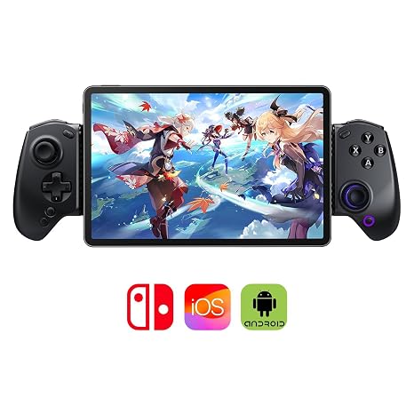 abxylute S8 Bluetooth Mobile Gaming Controller for Switch 1&2, iPhone15/16/17, iPad Android Phones Tablets, Portable Wireless Gamepad with Hall Joystick, Hall Trigger, Customizable Buttons&Key Mapping