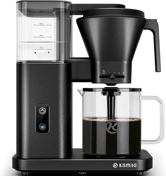 Kismile SCA-Certified 8-Cup Drip Coffee Maker with Pour-Over Control