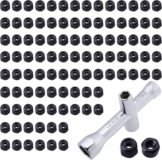 100PCS Locking Nuts M2 Hex Nuts Pitch 0.4mm Cross Hex Wrench Maintenance Tool Set