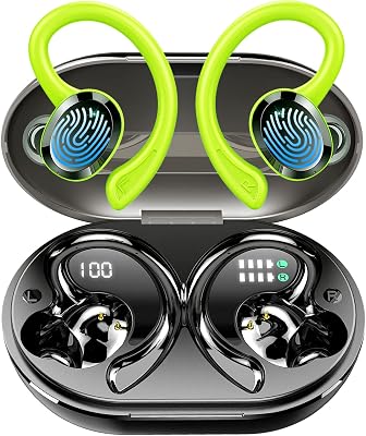 Wireless Earbuds Bluetooth Headphones, Bluetooth 5.3 Earbuds with Immersive HiFi Stereo, 2023 New 48Hrs Wireless Ear Buds Over Ear, ENC Mic, Comfortable Sport Earhooks, IP7 Waterproof in Ear Earphones
