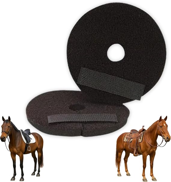 LBH MARKET Horse Bit Guards Neoprene 3 Soft Padded Bit Protection with Velcro Closure Prevents Pinching & Rubbing Equestrian Riding Tack Black (Pair)