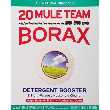 Borax All Natural Laundry Booster & Multi-Purpose Household Cleaner 4Lbs 1Oz. (65 Oz) (Pack of 1)