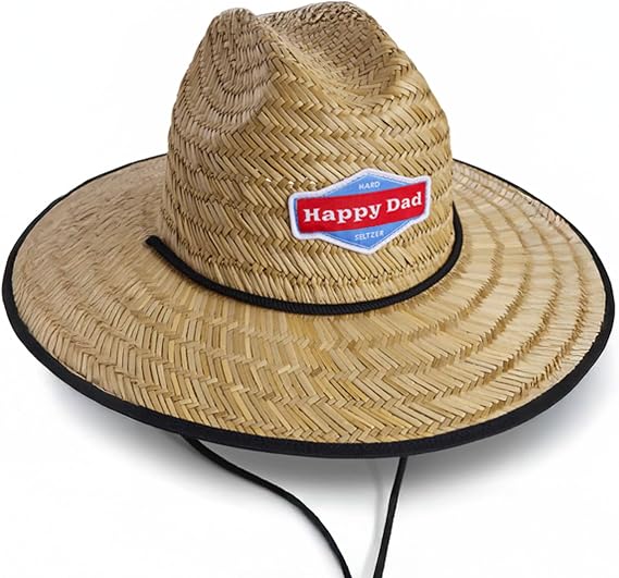 Happy Dad Straw Hat Natural