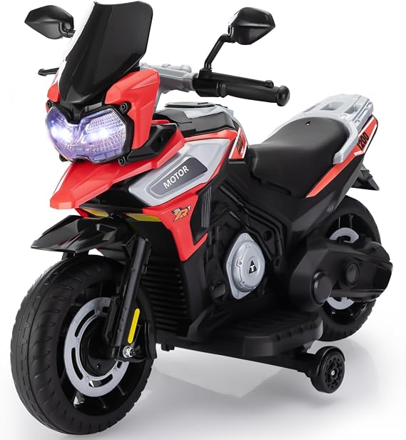TOBBI Kids Motorcycle 12V Electric Dirt Bike with Music & Lights