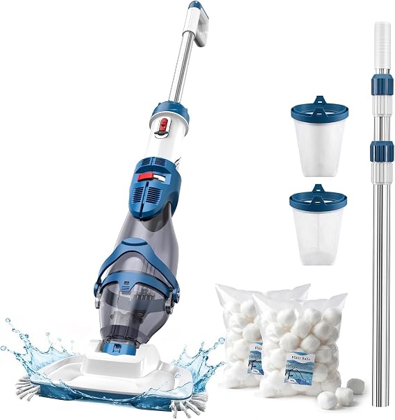 PC20 Pool Vacuum, Upgraded Dual Mode & 22 GPM Powerful Suction