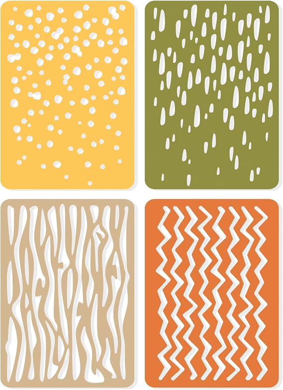 Sizzix Thinlits Die Set 4PK Infinite Doodles #2 | 666524 | Metal, Wafer-Thin Cutting Dies for Scrapbooking, Embossing, Journalling