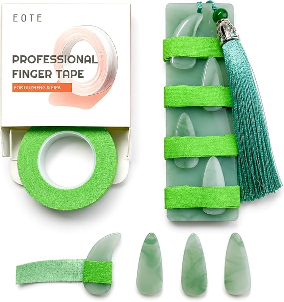 EOTE Guzheng Accessories 3PCS Set, Jade Mist Green