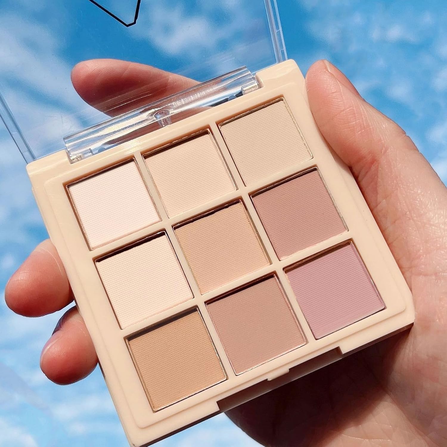 Pink Eyeshadow Palette, Nude Matte Eye Shadow Pallets for Women Brown White Long Lasting Highly Pigmented Waterproof Smokey Neutral Eye Shadows Palettes Makeup Gifts for Women and Girls