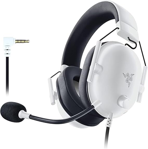 Razer Blackshark V2 X - Beyaz Premium Espor Oyun Kulaklığı (50mm Sürücülü Kablolu Kulaklık, PC, Mac, PS4, Xbox One ve Switch için Gürültü Engelleme) Beyaz