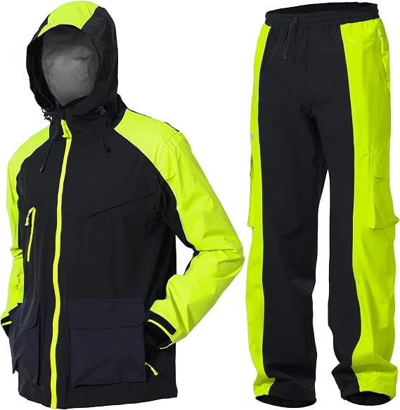 Men’s Waterproof Workwear Rain Suit, 3L Nylon Oxford Shell