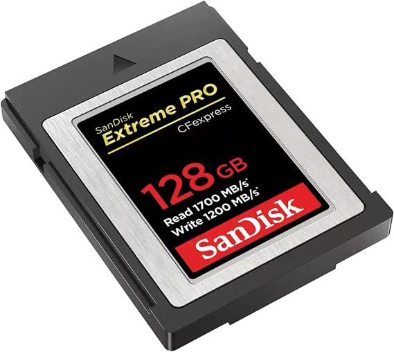 SanDisk Extreme PRO Cfexpress Card Type B, 128GB, Up To 1700MB/S, for RAW 4K Video SDCFE-128G-GN4IN