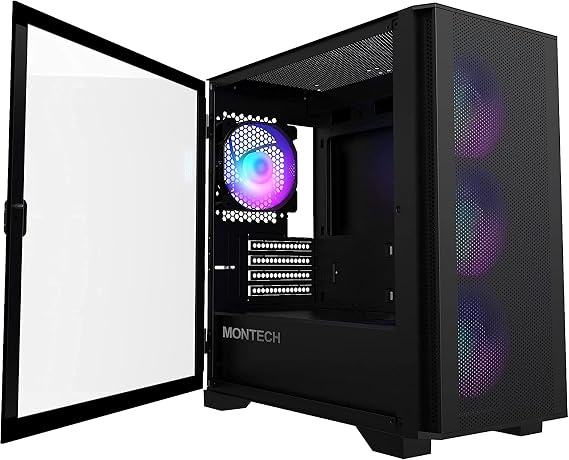 Montech AIR 100 ARGB, Micro-ATX, Tempered Glass - schwarz