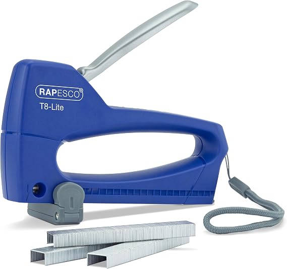Rapesco 0955 T8-Lite (Formerly Z-Duo) Staple Tacker with 300 Staples - Blue