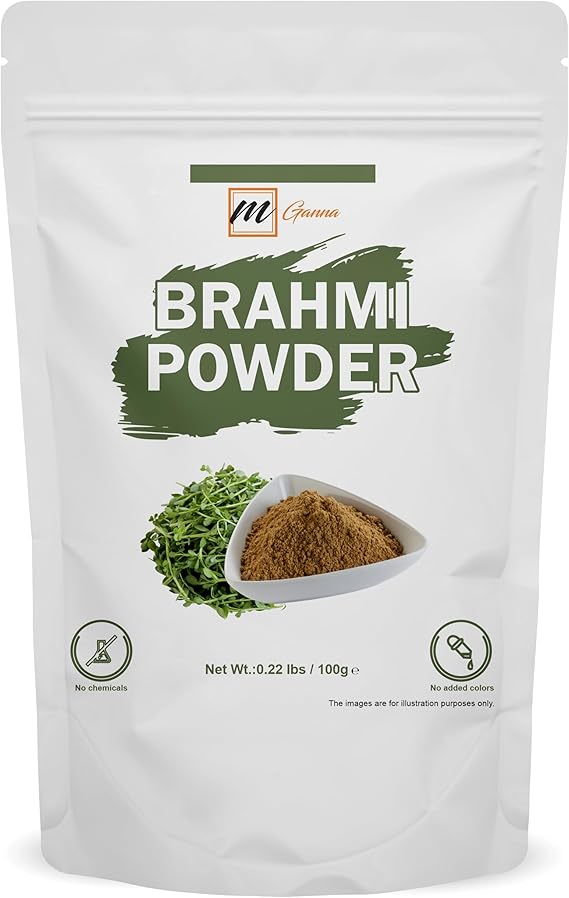 100% Pure and Natural Brahmi Powder 0.22 LBS / 100 GMS | Bacopa Monnieri Powder for Hair and Health