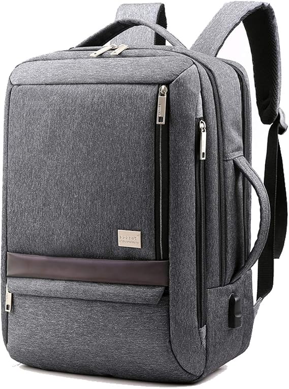Business Backpack, Laptop Backpack, Waterproof, Large Capacity, Lightweight, USB Port, Graduated Reflective Strip Design, PC Backpack, Work or School, Travel, Business Trip,