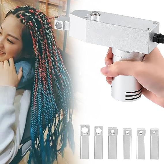Electric Instant Loc Machine for Dreadlocks, Portable Handheld Dreadlock Making Machine 6/8/10/12/14/16mm, Instant Locs Machine
